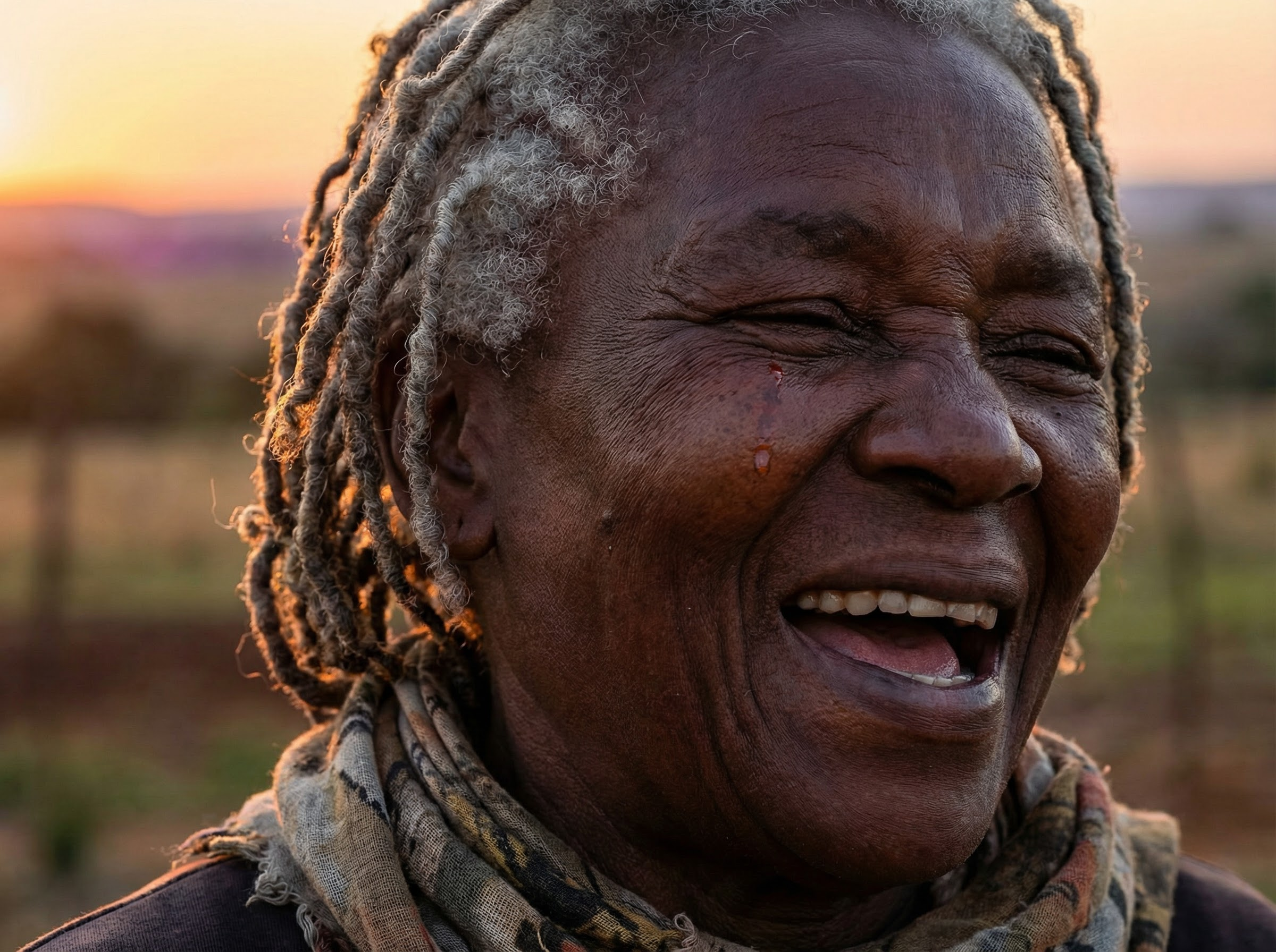 Hyperrealistic portrait of elderly Black woman - generated with Nano Banana Pro 2 on Snippt